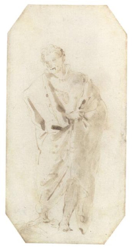 Standing figure in a cloak by Giovanni Domenico Tiepolo