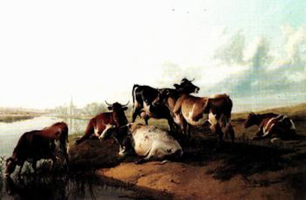 The church meadows by Thomas Sidney Cooper