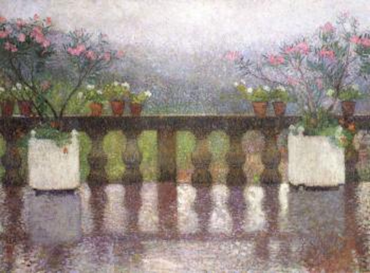Terrasse de Marquayrol sous la pluie by Henri Jean Guillaume Martin