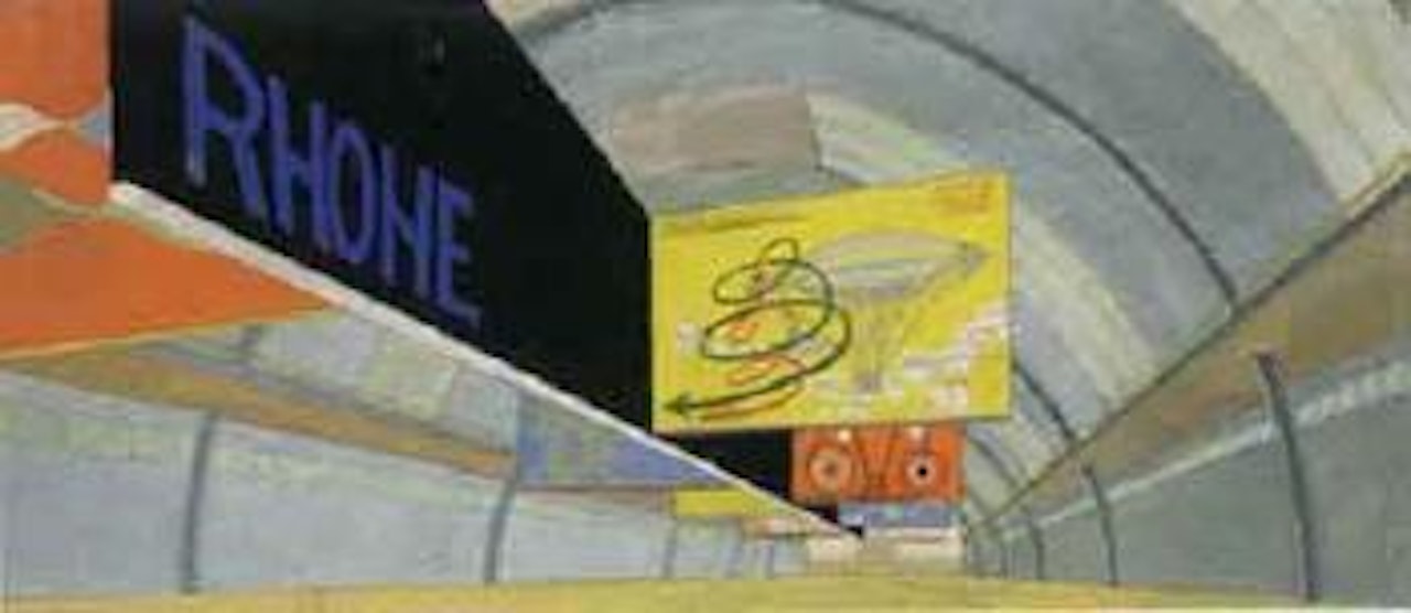 Etude pour l'amenagement de la galerie arriere du Palais de l'Air by Felix Aublet by Robert Delaunay