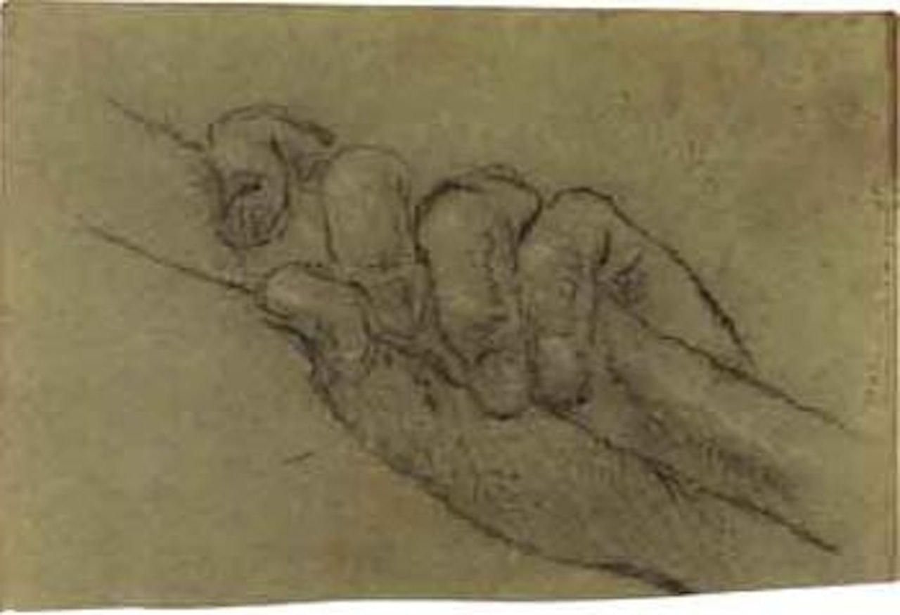 Studies of hands holding a staff by Giovanni Battista Tiepolo