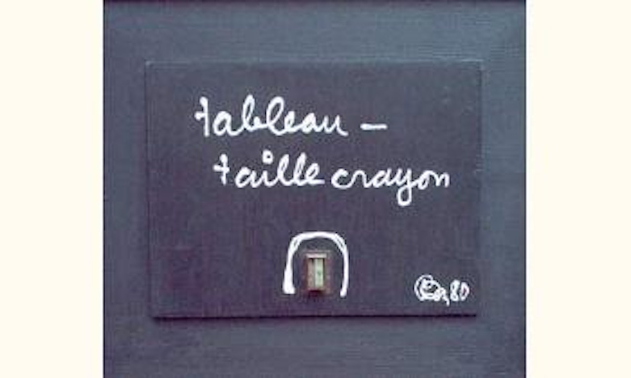 Tableau taille-crayon by Ben Vautier