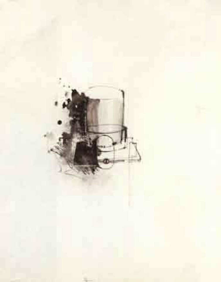 Toothbrush and tumbler with one real screw by Jim Dine