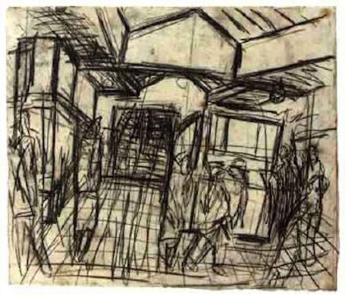 Booking hall, no.1 by Leon Kossoff