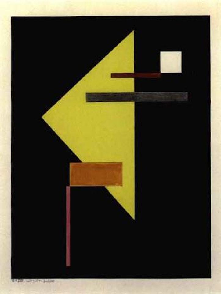 With a yellow triangle by Walter Dexel