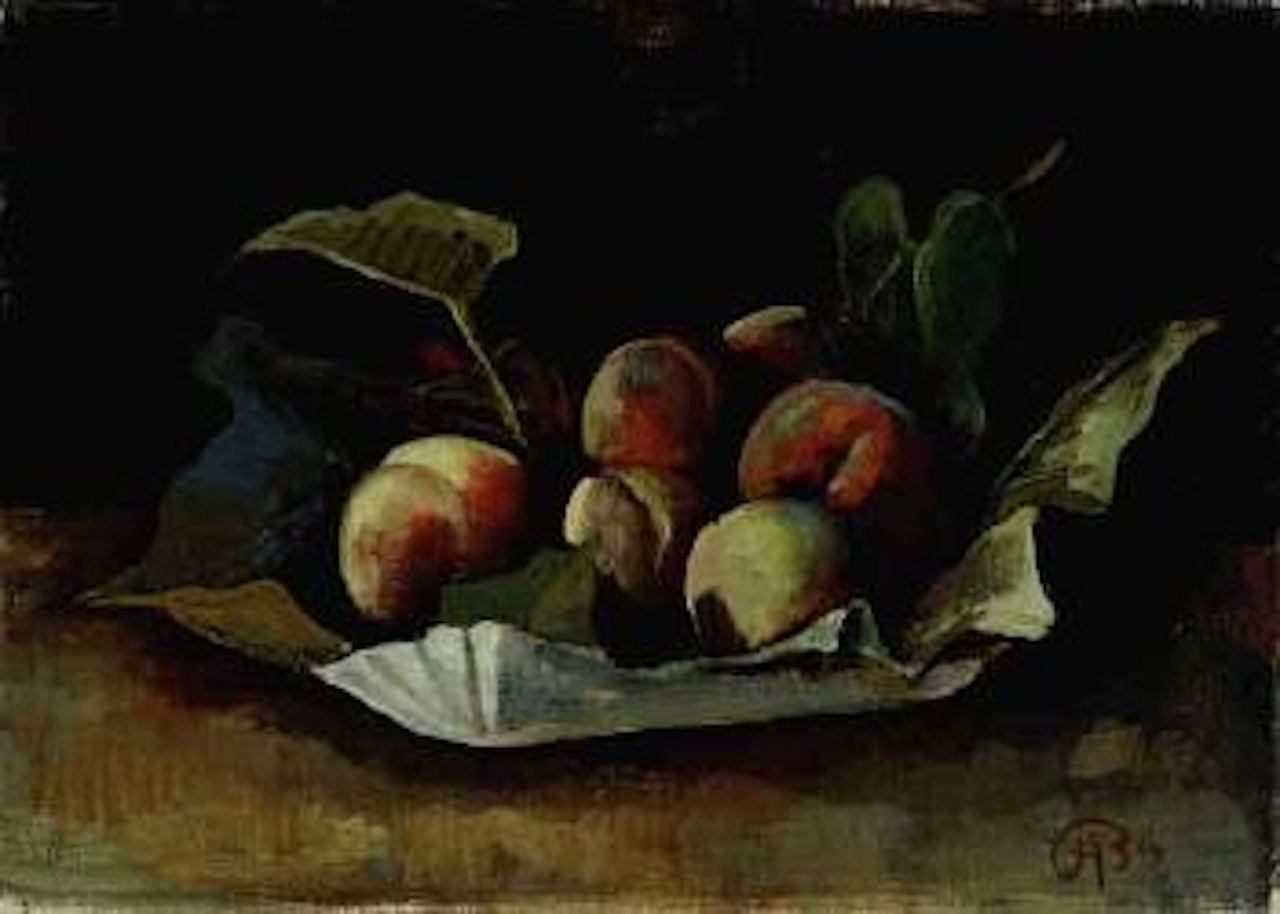 Still life with peaches by Karl Hofer