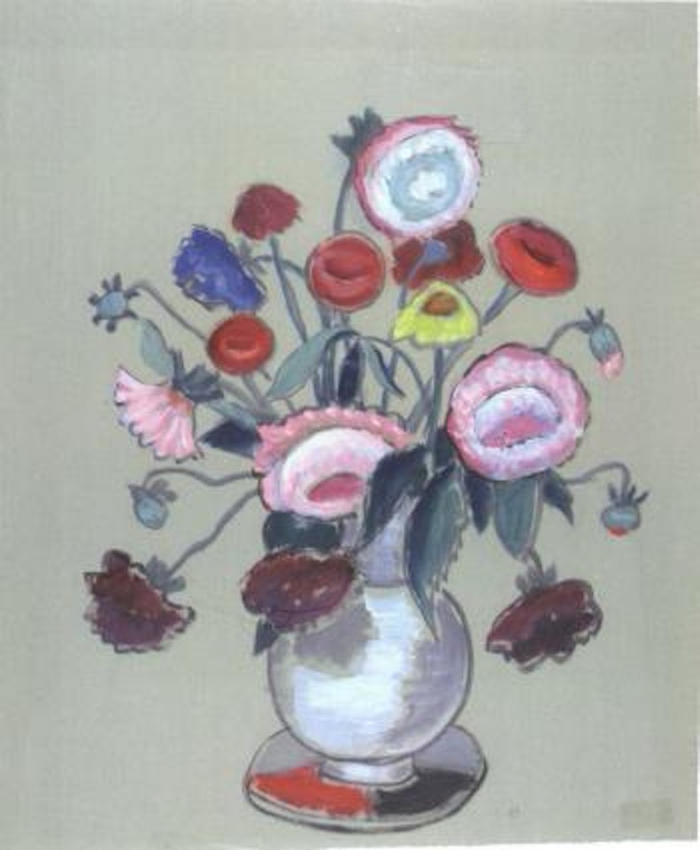 Flowers in white vase by Gabriele Münter