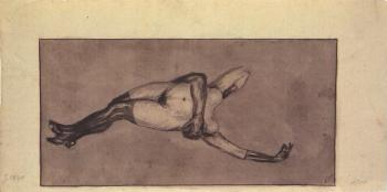 Male arm with female nude by Alfred Kubin