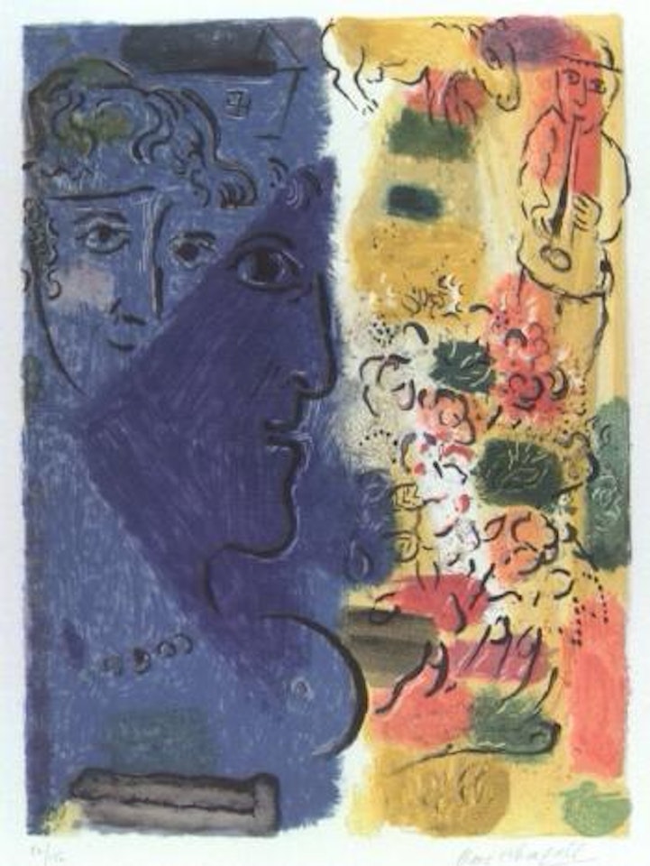 Blue profile by Marc Chagall