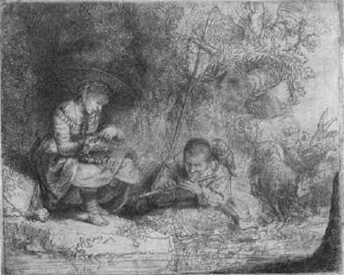 Flautist by Attributed to Rembrandt Harmensz van Rijn