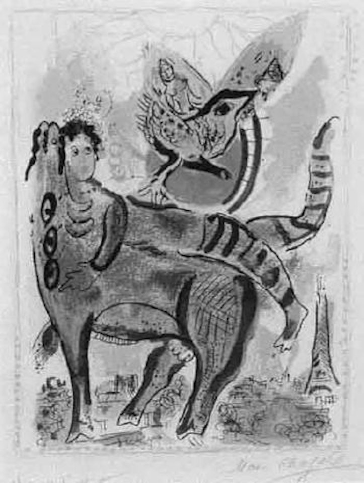 La vache bleue by Marc Chagall