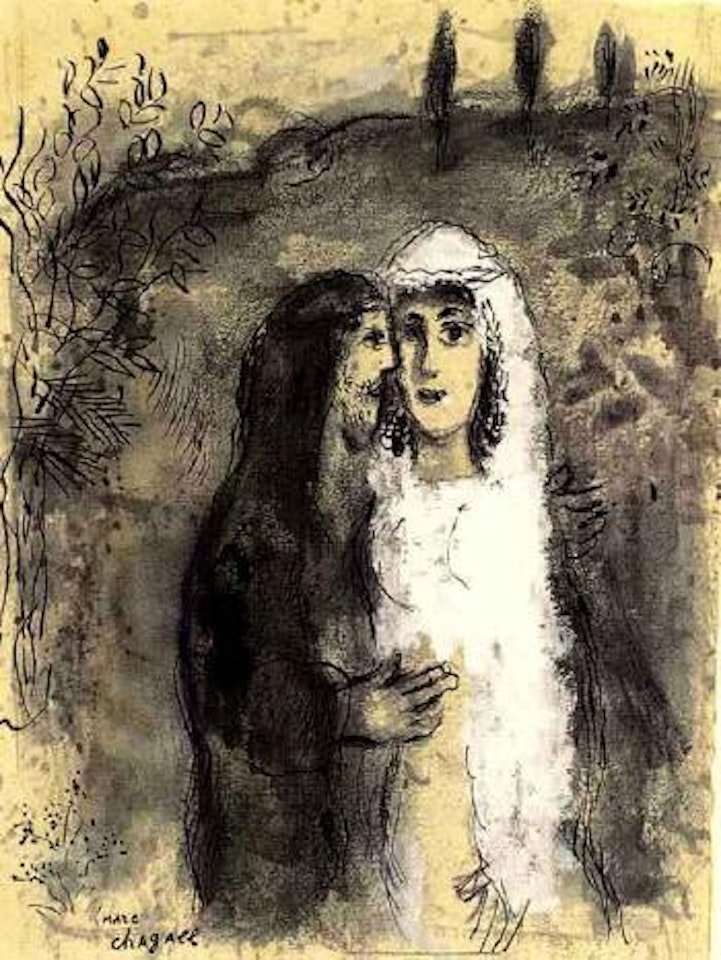 Rencontre de Jacob et Rachel by Marc Chagall