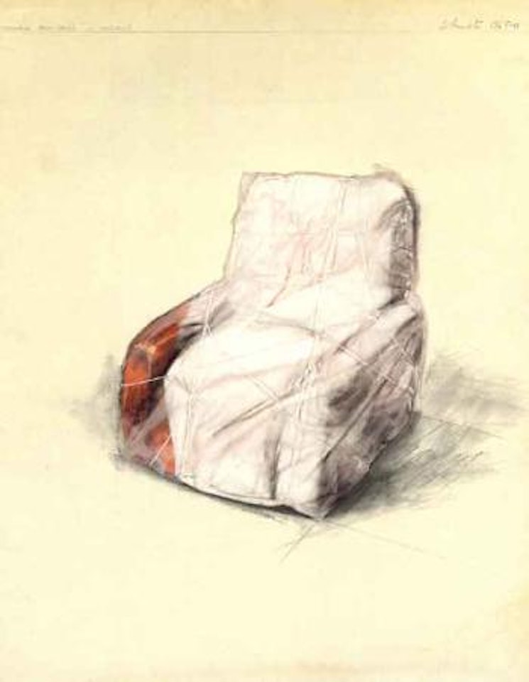Packed arm chair project by Christo