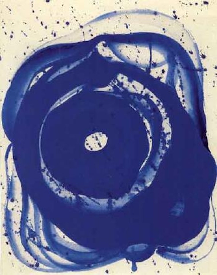 Blue ball by Sam Francis