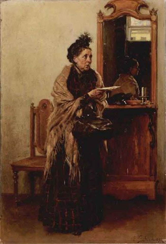 Prositelnitza - old lady asking for help by Vladimir Makovsky