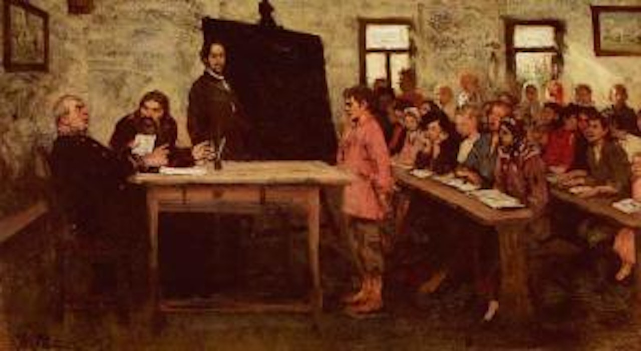 Exam at the town school by Ilya Yefimovich Repin