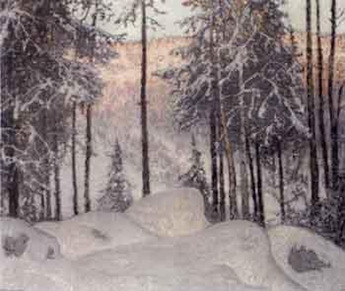 Winter landscape from Storhojdsvagen by Anshelm Schultzberg