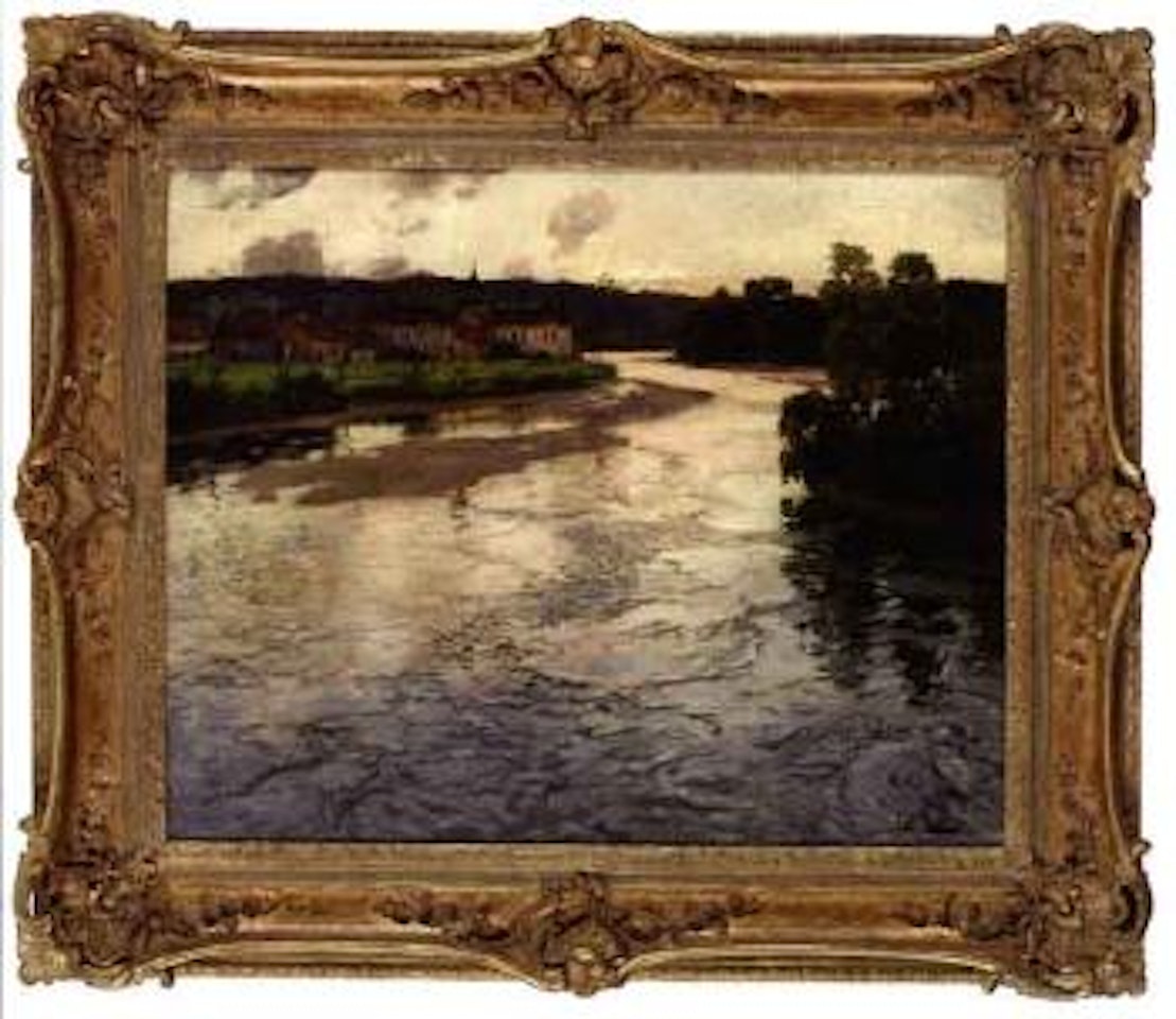 The river La Dordogne by Fritz Thaulow