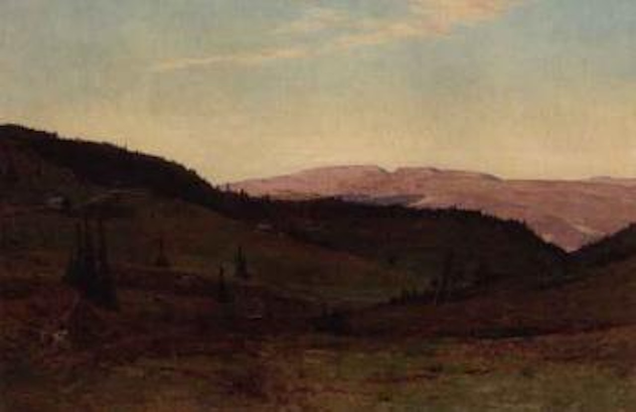 Autumn evening in the mountains at Eggedal by Christian Skredsvig