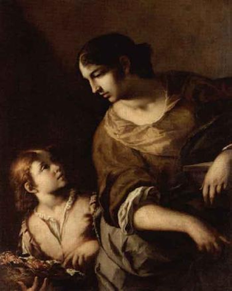 Mother and child by Circle of Luca Giordano