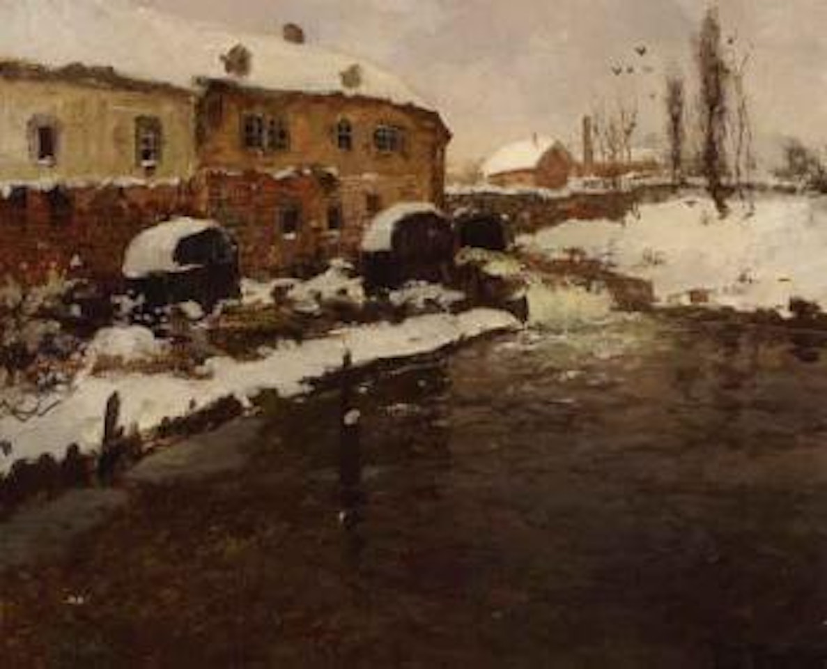 Winter landscape, Dieppe, France by Fritz Thaulow
