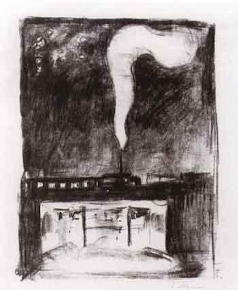 Smoke from the train by Edvard Munch