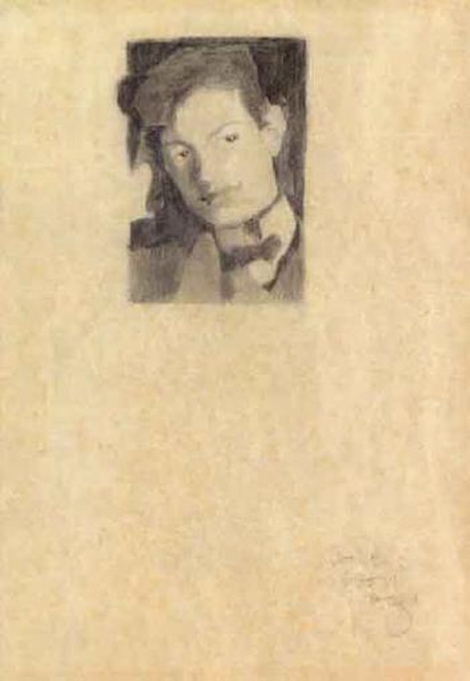 Portrait of young man by Egon Schiele