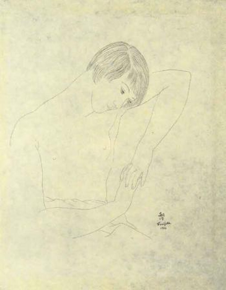 Femme accoudee by Leonard Tsuguharu Foujita