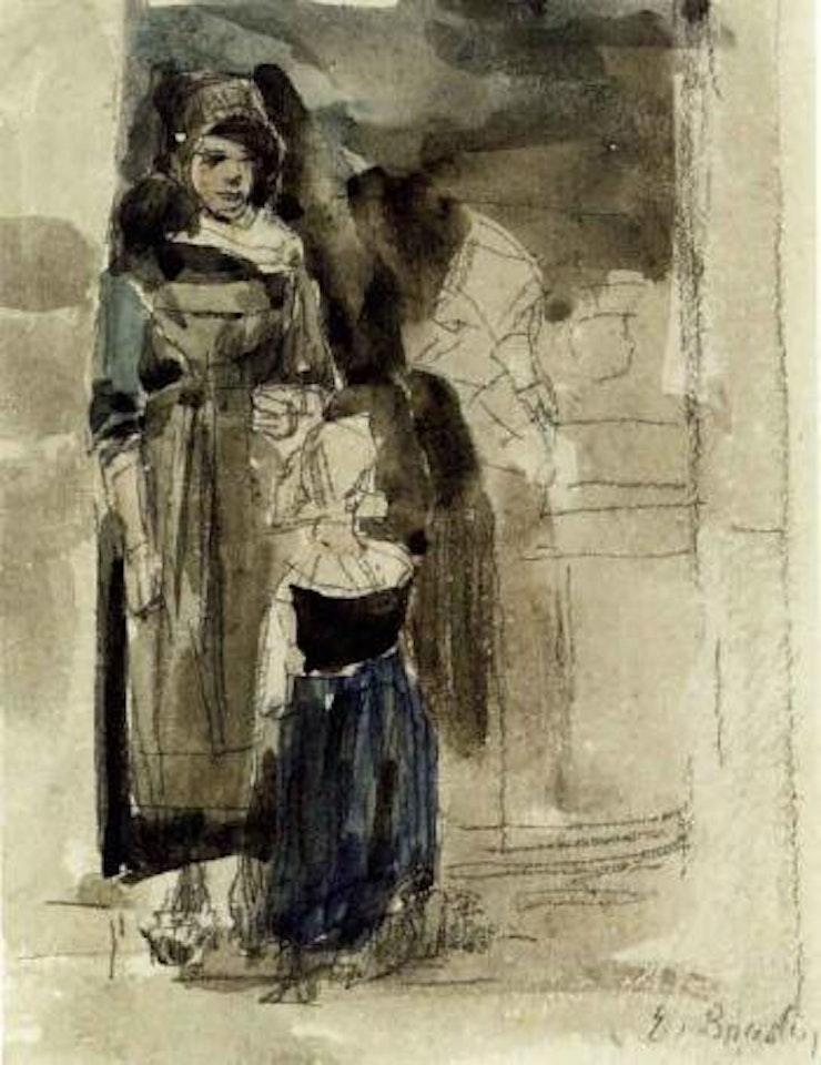 Eglise bretonne by Eugène Boudin