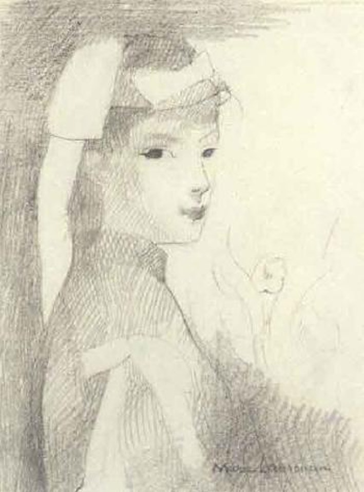 Jeune fille de profil by Marie Laurencin