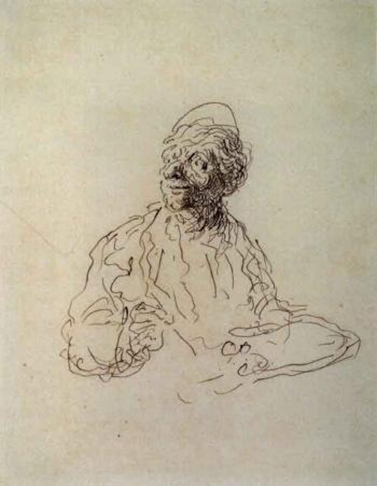 Portrait presume de Corot by Honoré Daumier