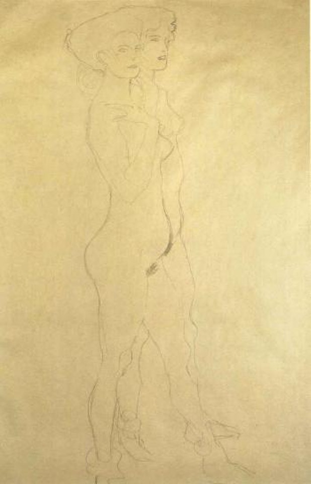 Two female nudes by Gustav Klimt