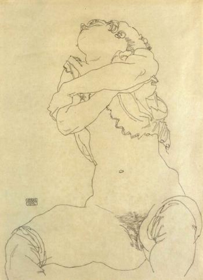 Female nude by Egon Schiele
