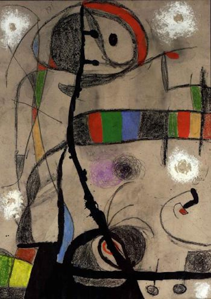 Femme, oiseaux by Joan Miró