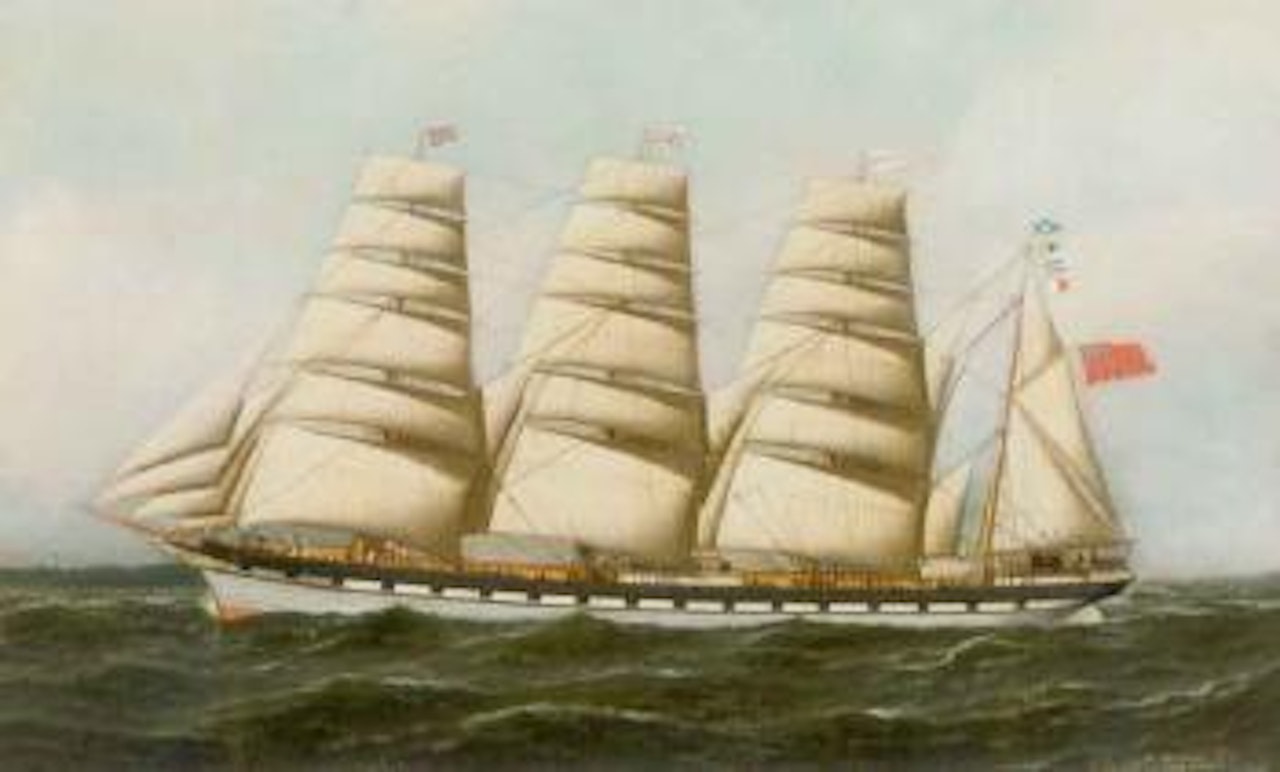 The three-masted barque Forteviot by Antonio Jacobsen