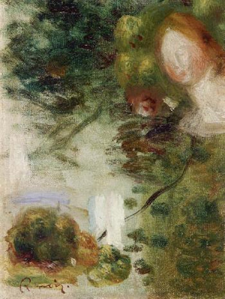 Paysage et tete de femme by Pierre-Auguste Renoir
