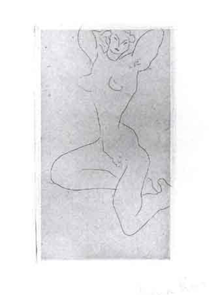 Nu assis sur la jambe droite, bras leves by Henri Matisse