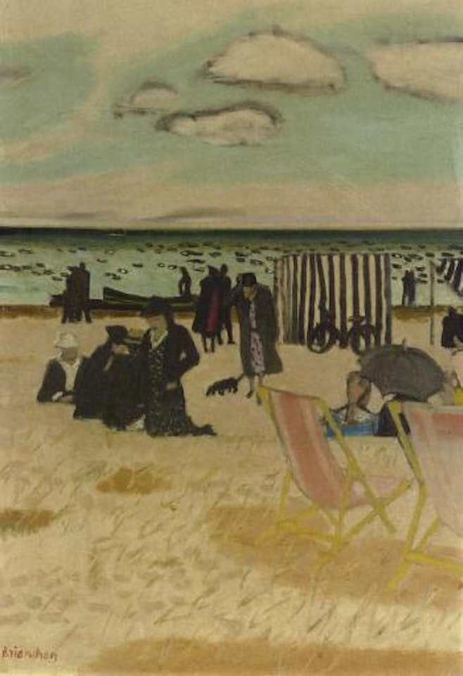 Plage a Carnac by Maurice Brianchon