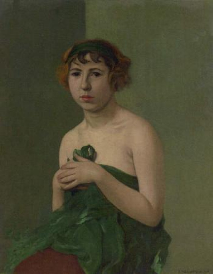 Femme a la draperie verte by Félix Vallotton