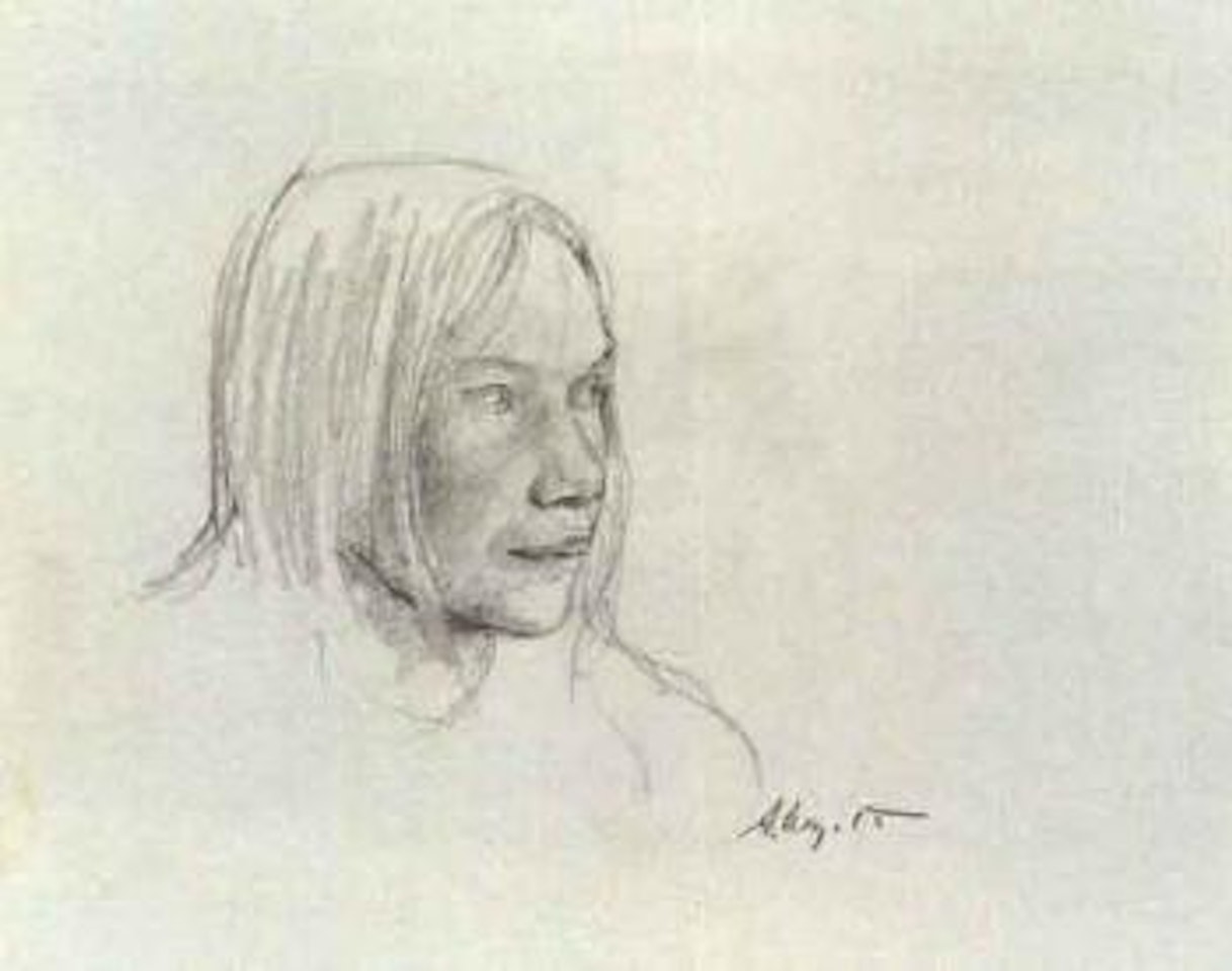 Study of young girl by Andrew Wyeth