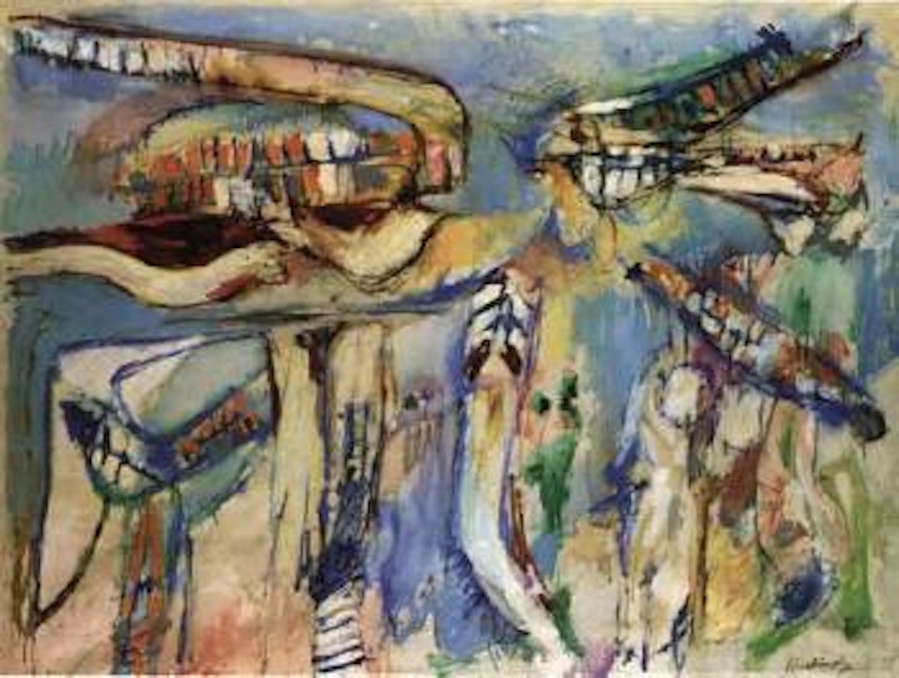 60 F Qui Vive by Pierre Alechinsky