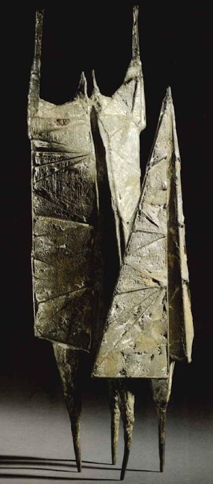 Maquette for teddy boy and girl by Lynn Chadwick