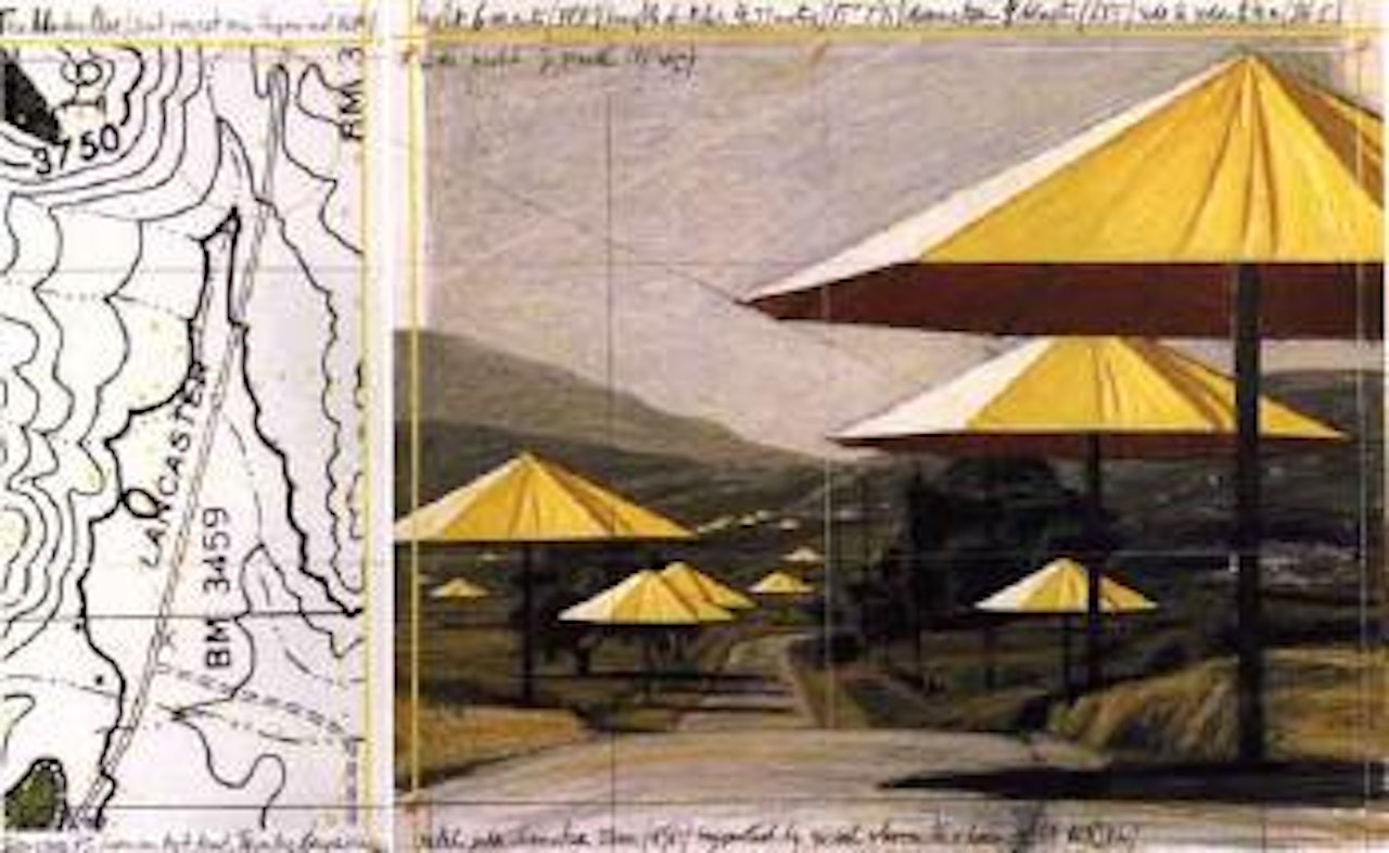 Umbrellas, joint project foe Japan and USA by Christo