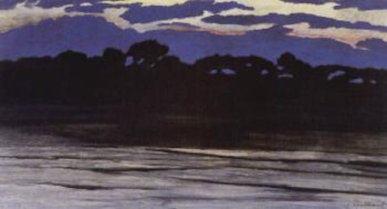 The riverbank at twilight by Léon Spilliaert