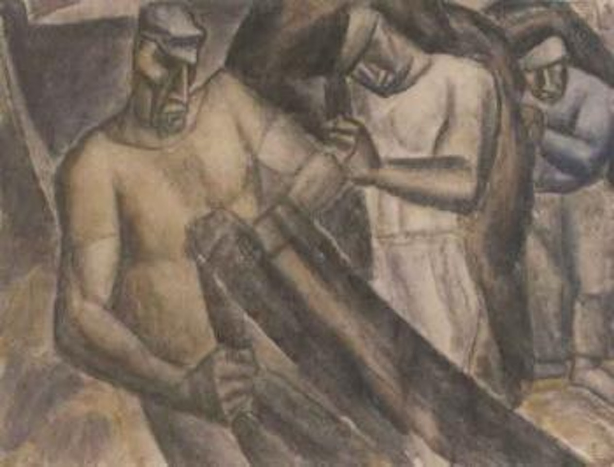 Workers in Positano by Leo Gestel