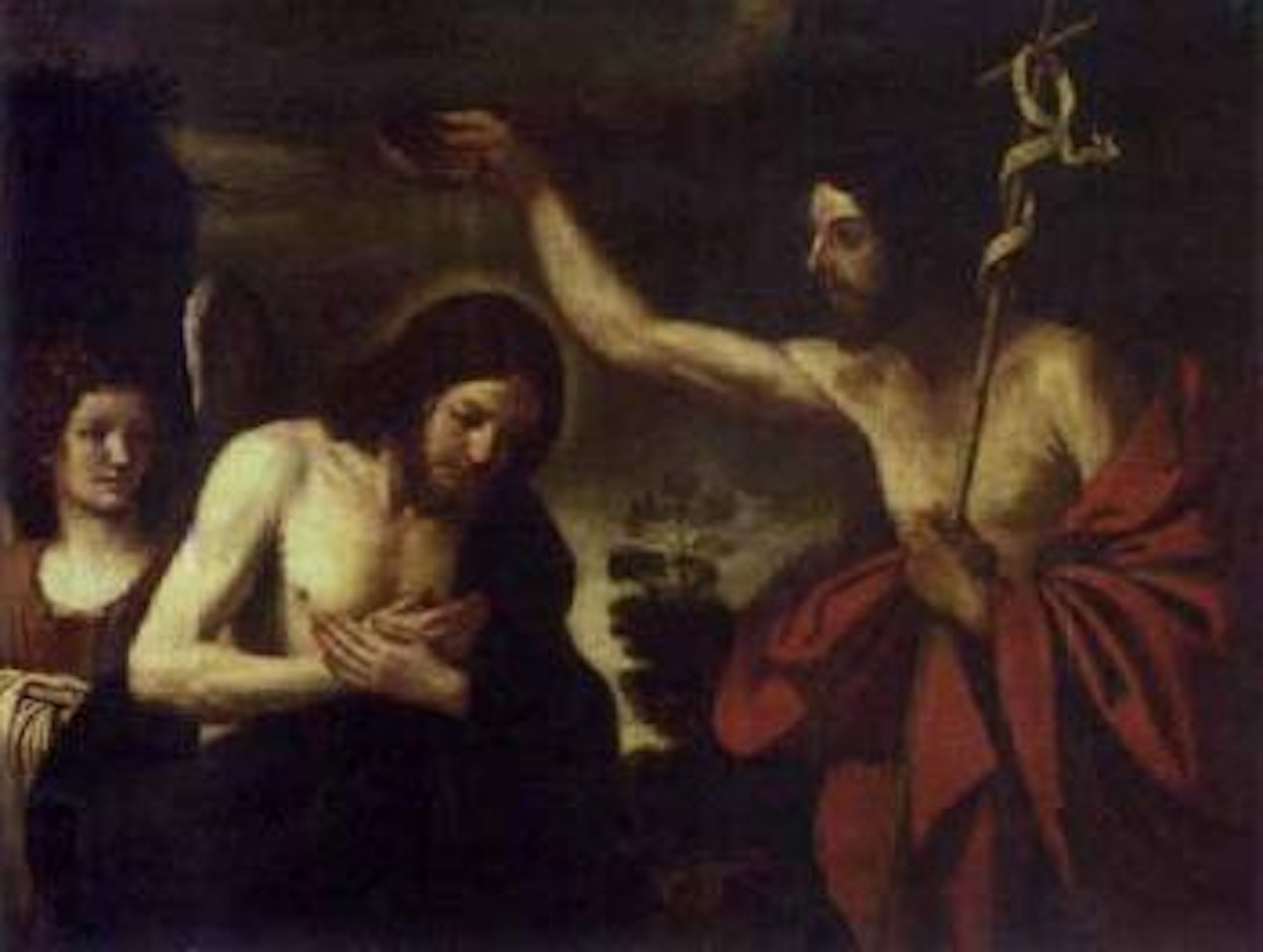 Baptism of Christ by Guercino