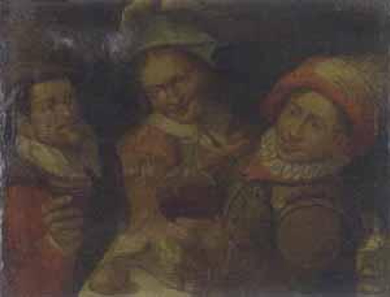 Three men making merry by Bartolomeo Passarotti