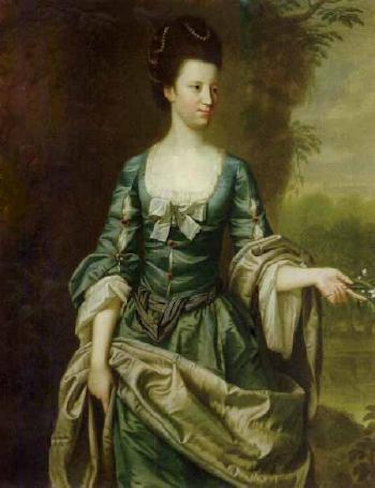 Portrait of a lady, said to be Lady Dashwood by Thomas Hudson