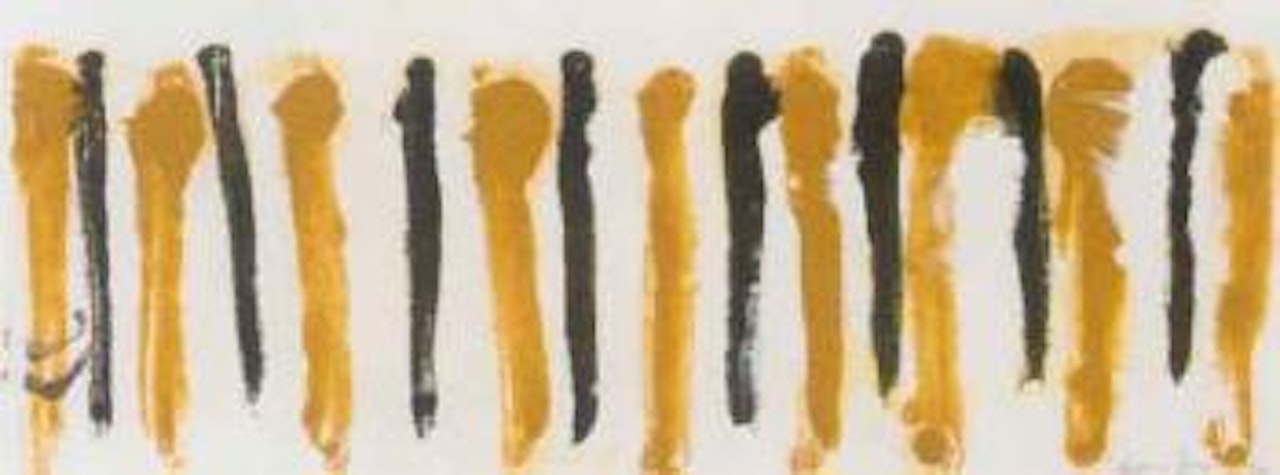 Black, ochre and white by Terry Frost