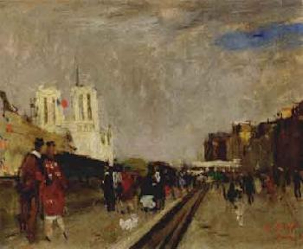 Notre Dame from the Left Bank by François Gall